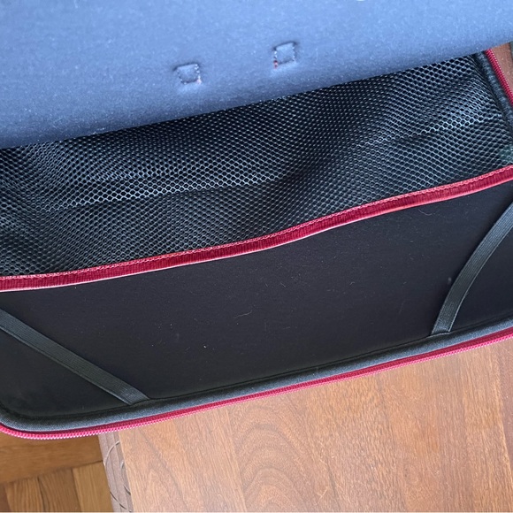 Cherry red neoprene and patent laptop sleeve from Cole Haan. Fits 14” laptop. - Picture 2 of 5